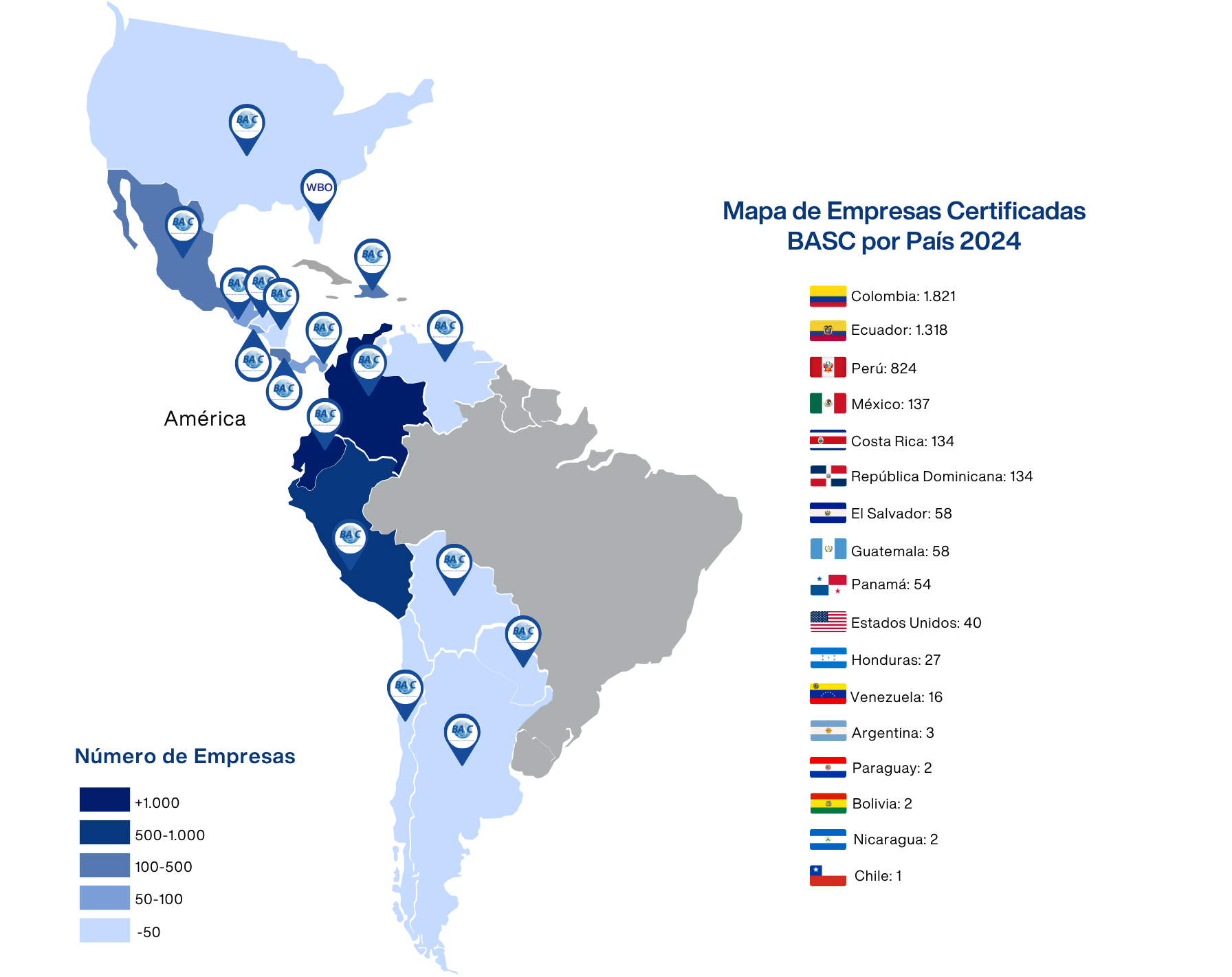 Mapa empresas BASC