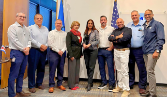 Left to right: Luis Renella, Cesar Venegas, Luis Benjumea, Giomar González, Suzanne Lemaitre, Fabricio Muñoz, Oscar Andrade, Jorge Wellmann, and Omar Castellanos. 